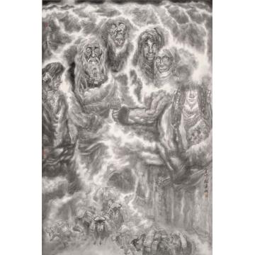纪连彬国画人物云山之一字画之家