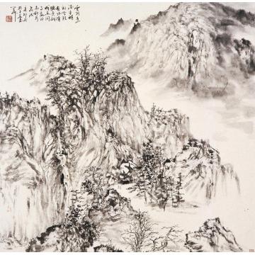 羊草国画山水云到春山酒半醒字画之家