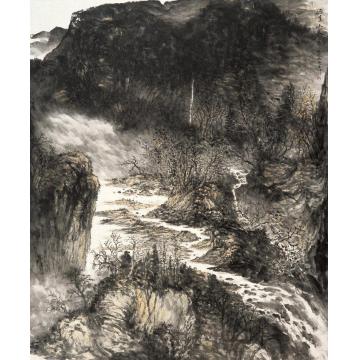 羊草国画山水源远流长字画之家