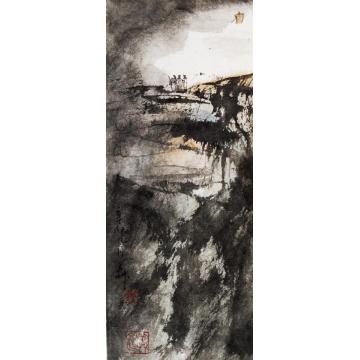 羊草国画山水幽涧字画之家