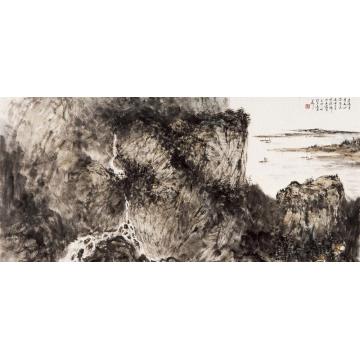 羊草国画山水岩悬青碧字画之家