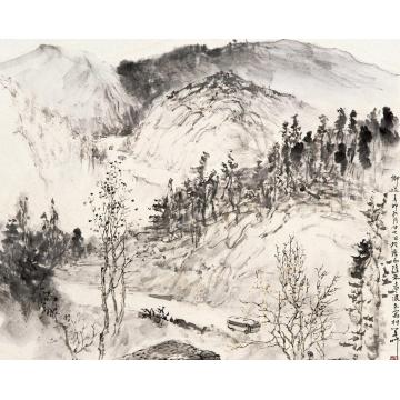 羊草国画山水写生之四字画之家