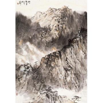 羊草国画山水松下观云字画之家