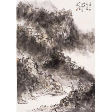 羊草国画山水江烟添雨色字画之家