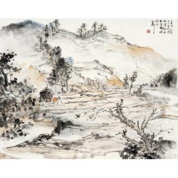羊草国画山水2011年水墨作品字画之家