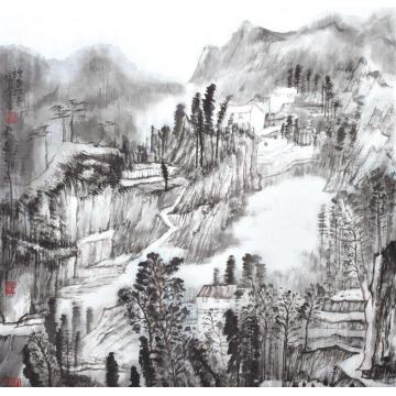 肖培金国画山水空山新雨后字画之家