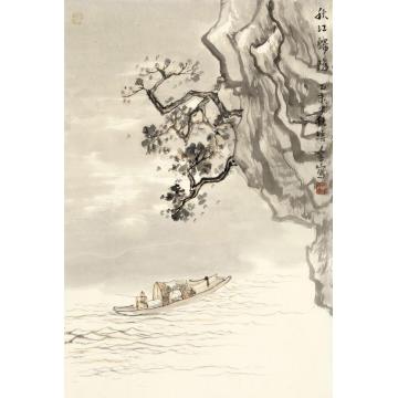 肖培金国画山水秋江归隐字画之家
