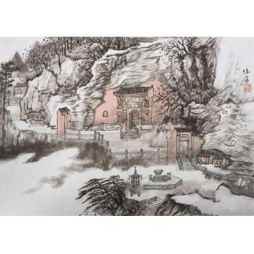 肖培金国画山水武当山太子洞字画之家