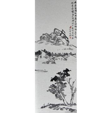 文蔚国画山水舟寻菊园秋风爽字画之家