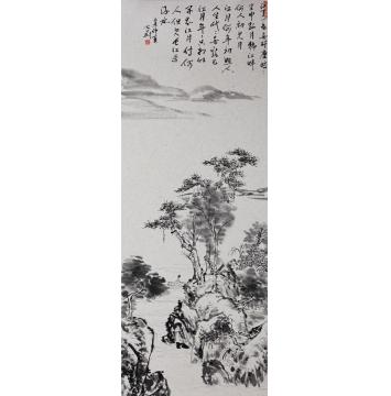 文蔚国画山水不知江月待何人字画之家