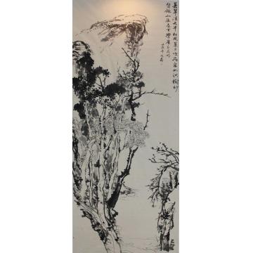 文蔚国画山水苍翠凌天半松风字画之家