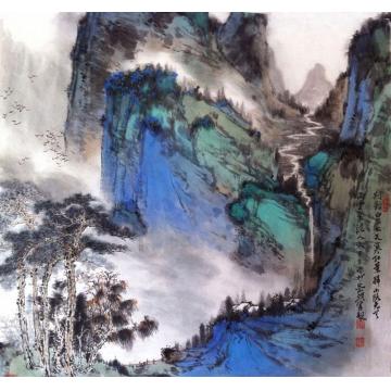 林煜峰国画山水青绿山水字画之家