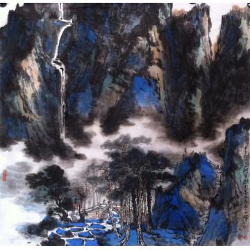 林煜峰国画山水青绿山水字画之家