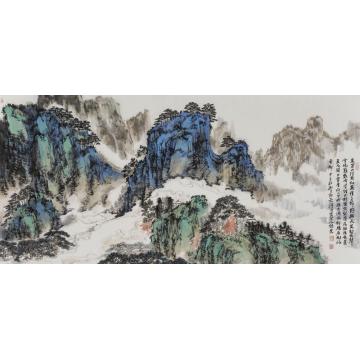 林煜峰国画山水秋叶初黄字画之家