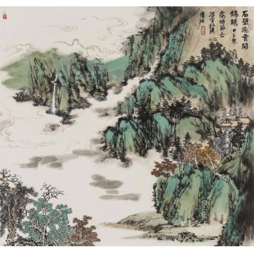 林煜峰国画山水隔水疏松字画之家