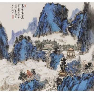 林煜峰国画山水惠山泉涌字画之家