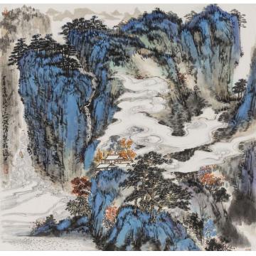林煜峰国画山水江流有声字画之家