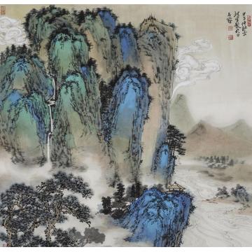 林煜峰国画山水台下清江字画之家