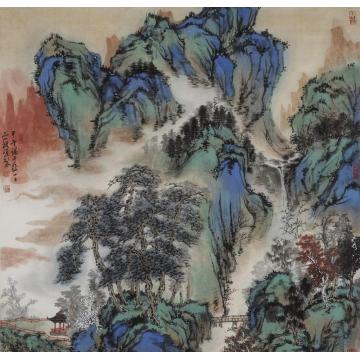 林煜峰国画山水溪声广长字画之家