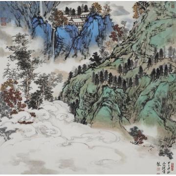 林煜峰国画山水云深青山字画之家