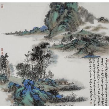 林煜峰国画山水壮年听雨字画之家