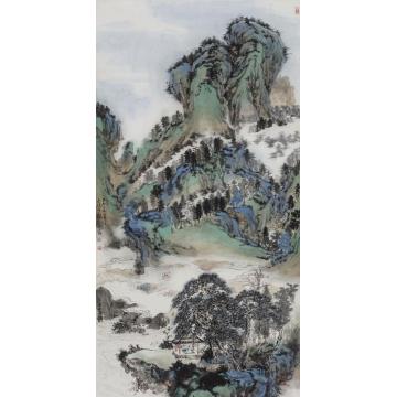 林煜峰国画山水双峰插云字画之家