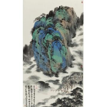 林煜峰国画山水路架仙桥字画之家