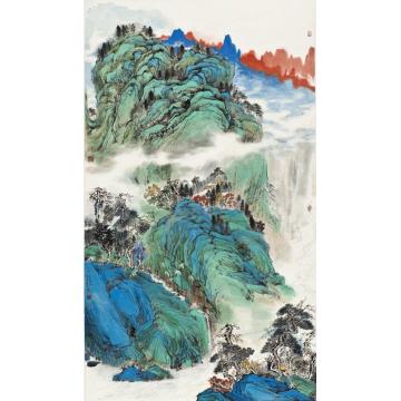 林煜峰国画山水峡江横云字画之家