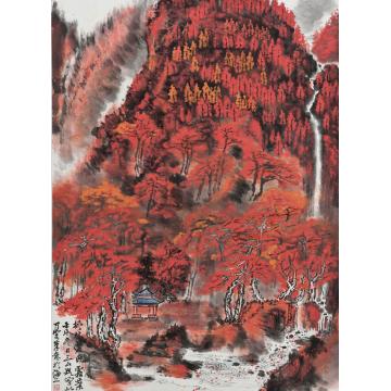 林煜峰国画山水枫林爱晚字画之家