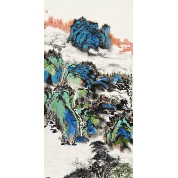 林煜峰国画山水云拥孤峰字画之家