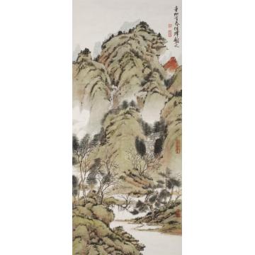 林煜峰国画山水春山含云字画之家