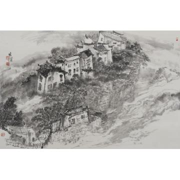 宋杰国画山水安徽齐云山写生字画之家