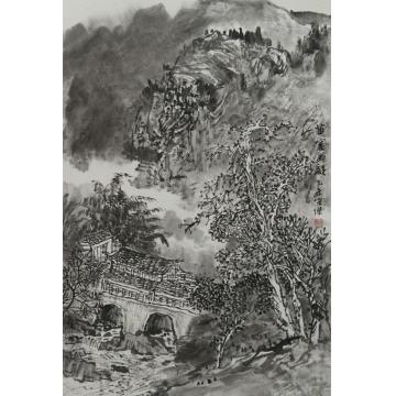 宋杰国画山水苗寨风雨字画之家