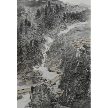 宋杰国画山水曲径通幽字画之家