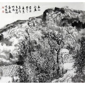 宋杰国画山水春山幽居字画之家