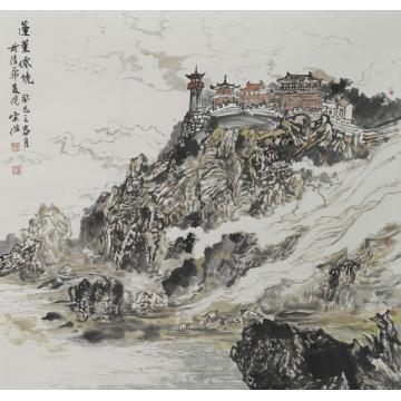 宋杰国画山水蓬莱仙境字画之家