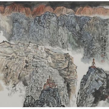 宋杰国画山水大壑祥云字画之家