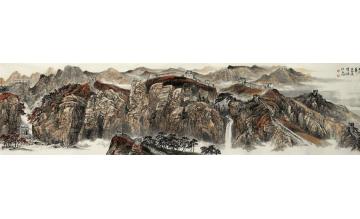 宋杰国画山水金色燕赵字画之家