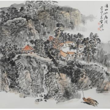 宋杰国画山水溪山幽居字画之家