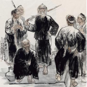 赵晨国画人物芭莎枪手字画之家