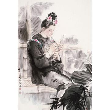 赵晨国画人物苗寨金花字画之家