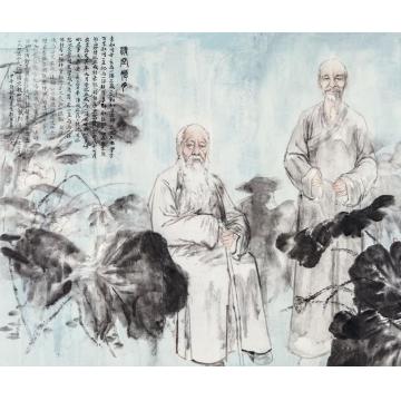 赵晨国画人物清空朗月字画之家