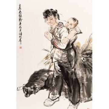 赵晨国画人物守望字画之家