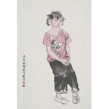 赵晨国画人物小梦飞字画之家
