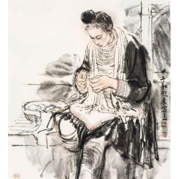 赵晨国画人物作品字画之家