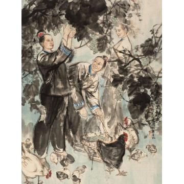 赵晨国画人物作品字画之家