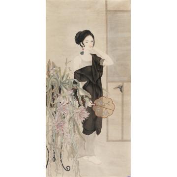 罗灿国画人物清韵字画之家