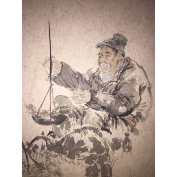 罗灿国画人物秤字画之家