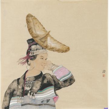 罗灿国画人物山风怡然字画之家