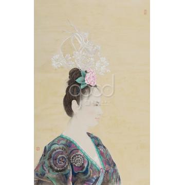 罗灿国画人物晨园幽香字画之家